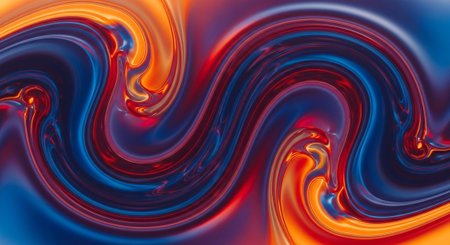 Vibrant Colorful Abstract Background with Fluid Waves and Modern Gradient Design.
