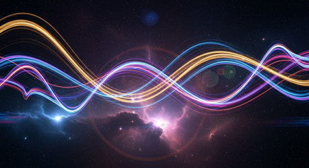 Vibrant Colorful Abstract Background with Fluid Waves and Modern Gradient Design.