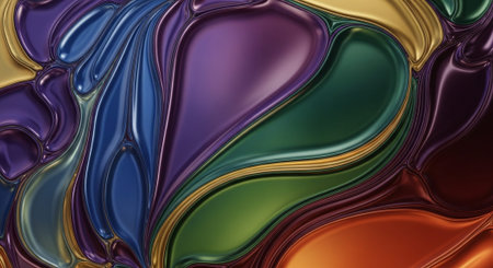 Vibrant Colorful Abstract Background with Fluid Waves and Modern Gradient Design.