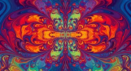 Vibrant Colorful Abstract Background with Fluid Waves and Modern Gradient Design.