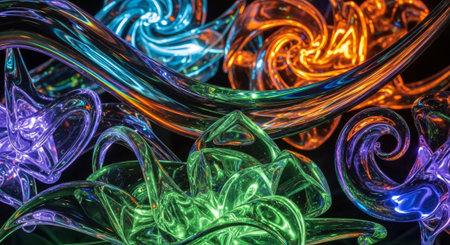Vibrant Colorful Abstract Background with Fluid Waves and Modern Gradient Design.