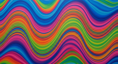 Vibrant Colorful Abstract Background with Fluid Waves and Modern Gradient Design.