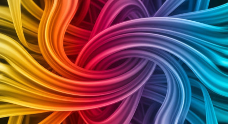 Vibrant Colorful Abstract Background with Fluid Waves and Modern Gradient Design.