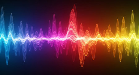 Vibrant Colorful Abstract Background with Fluid Waves and Modern Gradient Design.