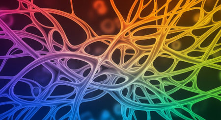 Vibrant Colorful Abstract Background with Fluid Waves and Modern Gradient Design.