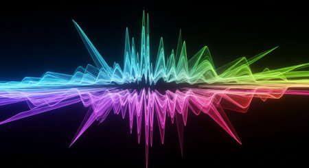 Vibrant Colorful Abstract Background with Fluid Waves and Modern Gradient Design.