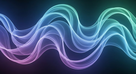 Vibrant Colorful Abstract Background with Fluid Waves and Modern Gradient Design.