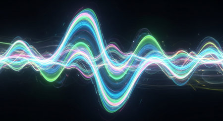 Vibrant Colorful Abstract Background with Fluid Waves and Modern Gradient Design.