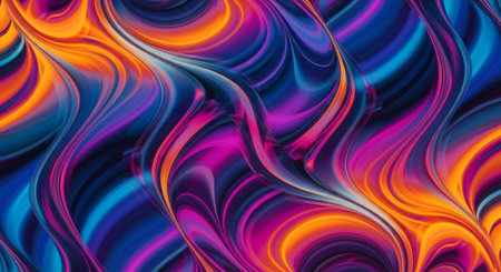 Vibrant Colorful Abstract Background with Fluid Waves and Modern Gradient Design.