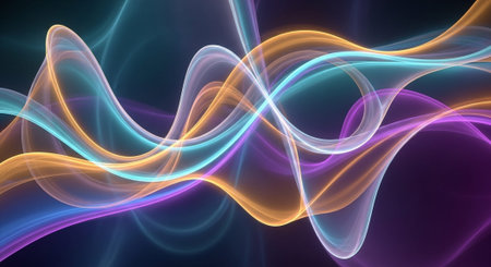 Vibrant Colorful Abstract Background with Fluid Waves and Modern Gradient Design.