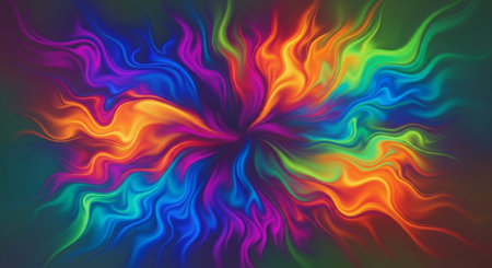 Vibrant Colorful Abstract Background with Fluid Waves and Modern Gradient Design.