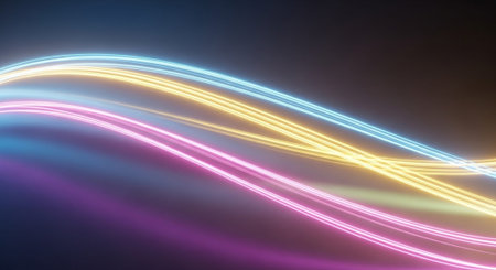 Vibrant Colorful Abstract Background with Fluid Waves and Modern Gradient Design.