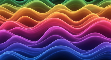 Vibrant Colorful Abstract Background with Fluid Waves and Modern Gradient Design.