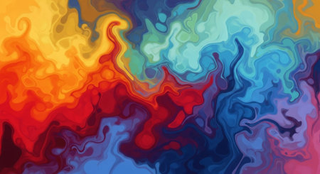 Vibrant Colorful Abstract Background with Fluid Waves and Modern Gradient Design.