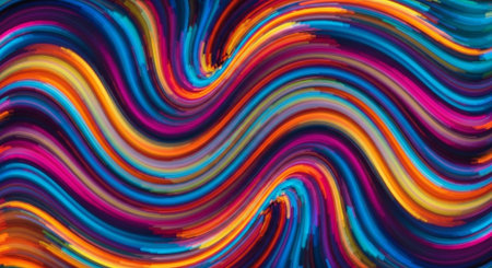 Vibrant Colorful Abstract Background with Fluid Waves and Modern Gradient Design.