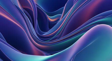 Vibrant Colorful Abstract Background with Fluid Waves and Modern Gradient Design.