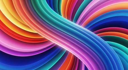 Vibrant Colorful Abstract Background with Fluid Waves and Modern Gradient Design.