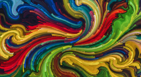 Vibrant Colorful Abstract Background with Fluid Waves and Modern Gradient Design.