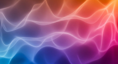 Vibrant Colorful Abstract Background with Fluid Waves and Modern Gradient Design.