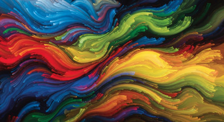 Vibrant Colorful Abstract Background with Fluid Waves and Modern Gradient Design.