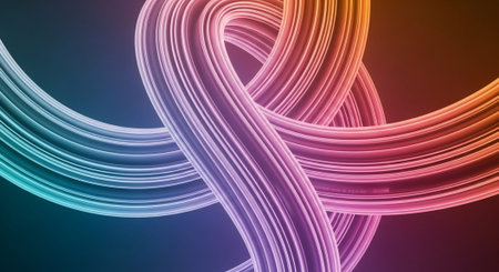 Vibrant Colorful Abstract Background with Fluid Waves and Modern Gradient Design.