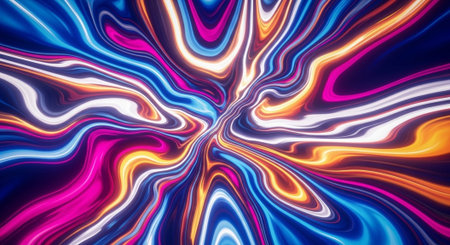 Vibrant Colorful Abstract Background with Fluid Waves and Modern Gradient Design.