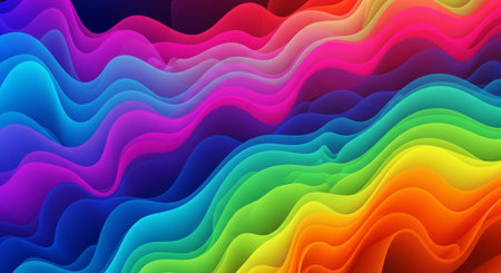Vibrant Colorful Abstract Background with Fluid Waves and Modern Gradient Design.