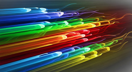 Vibrant Colorful Abstract Background with Fluid Waves and Modern Gradient Design.