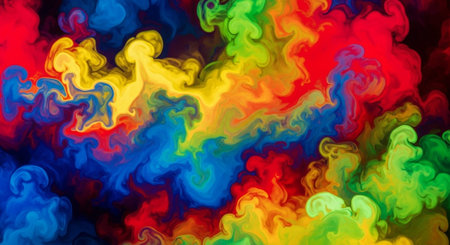 Vibrant Colorful Abstract Background with Fluid Waves and Modern Gradient Design.