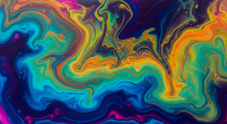 Vibrant Colorful Abstract Background with Fluid Waves and Modern Gradient Design.