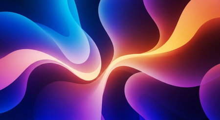 Vibrant Colorful Abstract Background with Fluid Waves and Modern Gradient Design.