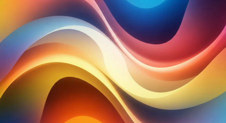 Vibrant Colorful Abstract Background with Fluid Waves and Modern Gradient Design.