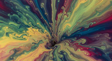 Vibrant Colorful Abstract Background with Fluid Waves and Modern Gradient Design.