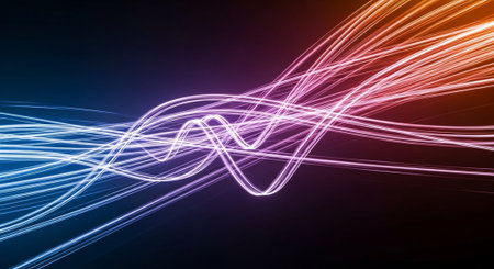 Vibrant Colorful Abstract Background with Fluid Waves and Modern Gradient Design.