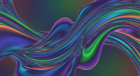Vibrant Colorful Abstract Background with Fluid Waves and Modern Gradient Design.
