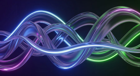 Vibrant Colorful Abstract Background with Fluid Waves and Modern Gradient Design.