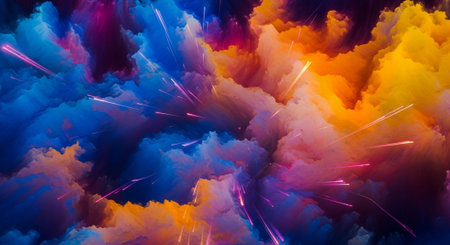 Vibrant Colorful Abstract Background with Fluid Waves and Modern Gradient Design.