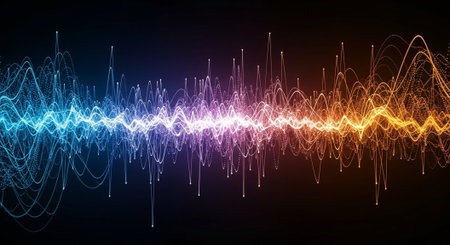 Vibrant Colorful Abstract Background with Fluid Waves and Modern Gradient Design.