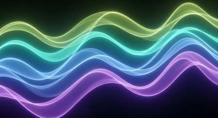 Vibrant Colorful Abstract Background with Fluid Waves and Modern Gradient Design.