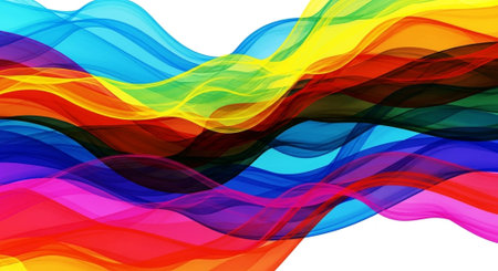 Vibrant Colorful Abstract Background with Fluid Waves and Modern Gradient Design.