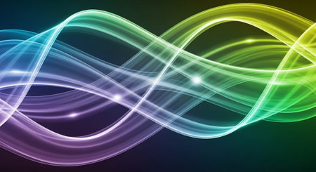 Vibrant Colorful Abstract Background with Fluid Waves and Modern Gradient Design.