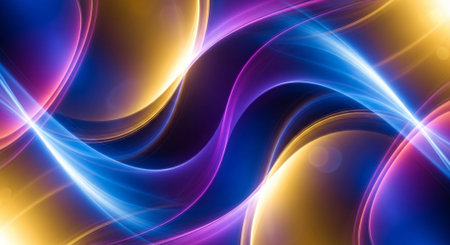 Vibrant Colorful Abstract Background with Fluid Waves and Modern Gradient Design.