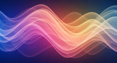 Vibrant Colorful Abstract Background with Fluid Waves and Modern Gradient Design.