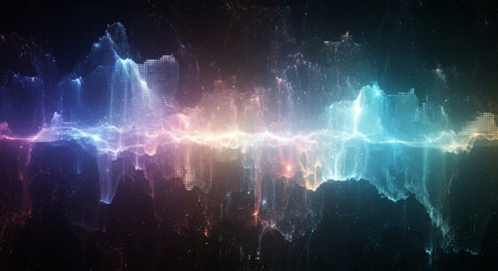 Vibrant Colorful Abstract Background with Fluid Waves and Modern Gradient Design.