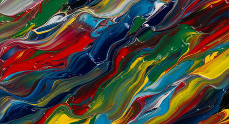 Vibrant Colorful Abstract Background with Fluid Waves and Modern Gradient Design.