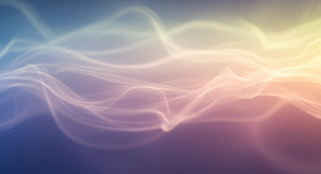 Vibrant Colorful Abstract Background with Fluid Waves and Modern Gradient Design.の写真素材