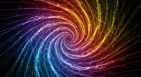Vibrant Colorful Abstract Background with Fluid Waves and Modern Gradient Design.