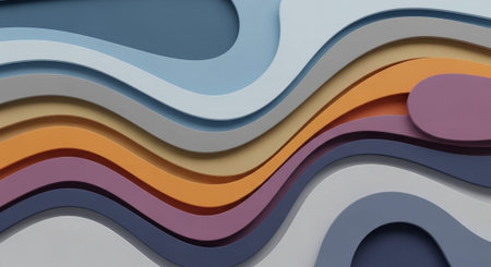 Vibrant Colorful Abstract Background with Fluid Waves and Modern Gradient Design.