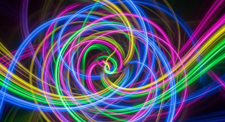 Vibrant Colorful Abstract Background with Fluid Waves and Modern Gradient Design.