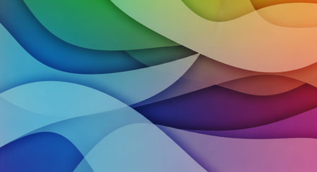 Vibrant Colorful Abstract Background with Fluid Waves and Modern Gradient Design.